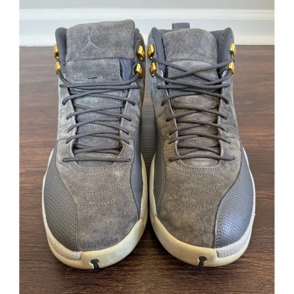 Nike Air Jordan 12 Retro Sneakers Suede Dark Grey/Wolf Grey 130690-005 US 11.5